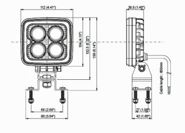 LED Rückfahrscheinwerfer mit ECE R23 Richtlinie / Prüfzeichen